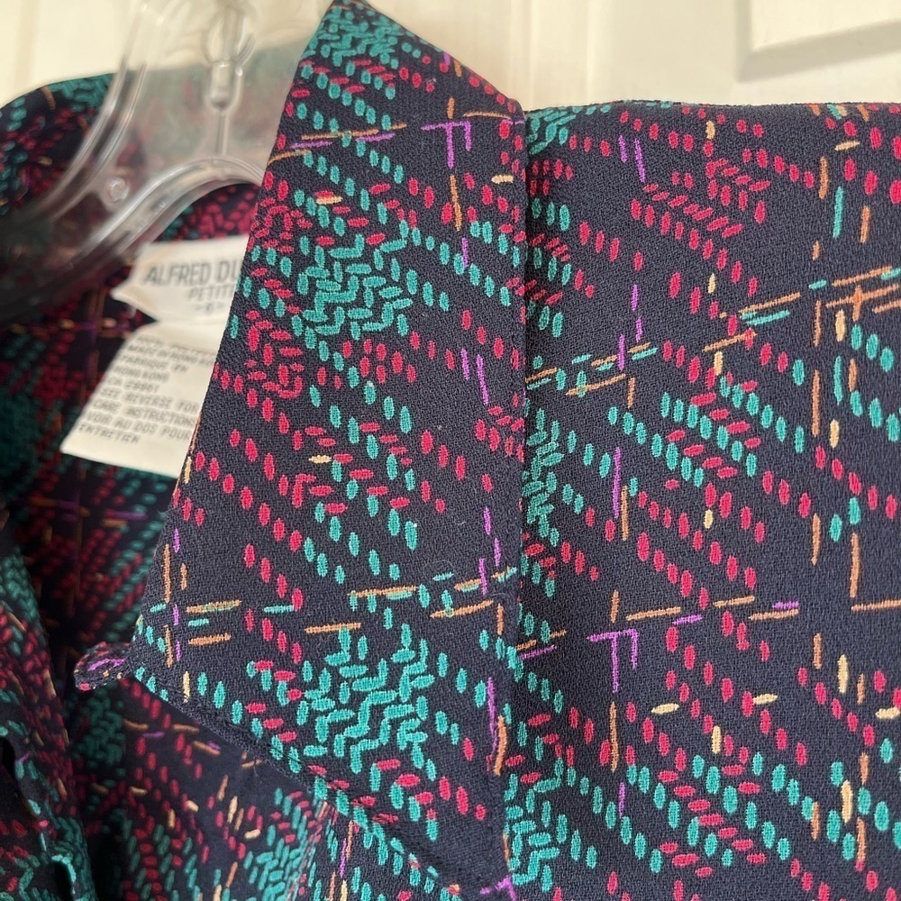 Vintage Purple & Teal Plaid Button-Down Shirt - Picture 8 of 16